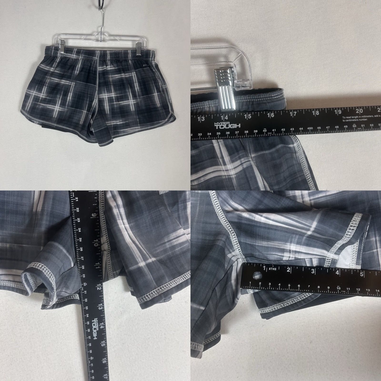 Nike Nike Dri-Fit Lined Shorts Womens Large Green Plaid Active Gym Run Just Do It Size 36" / US 14 / IT 50 - 8 Thumbnail