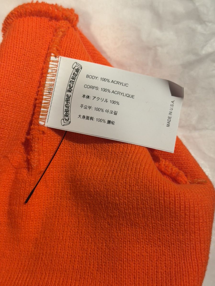 Chrome Hearts Chrome Hearts Orange Beanie Size ONE SIZE - 5 Thumbnail
