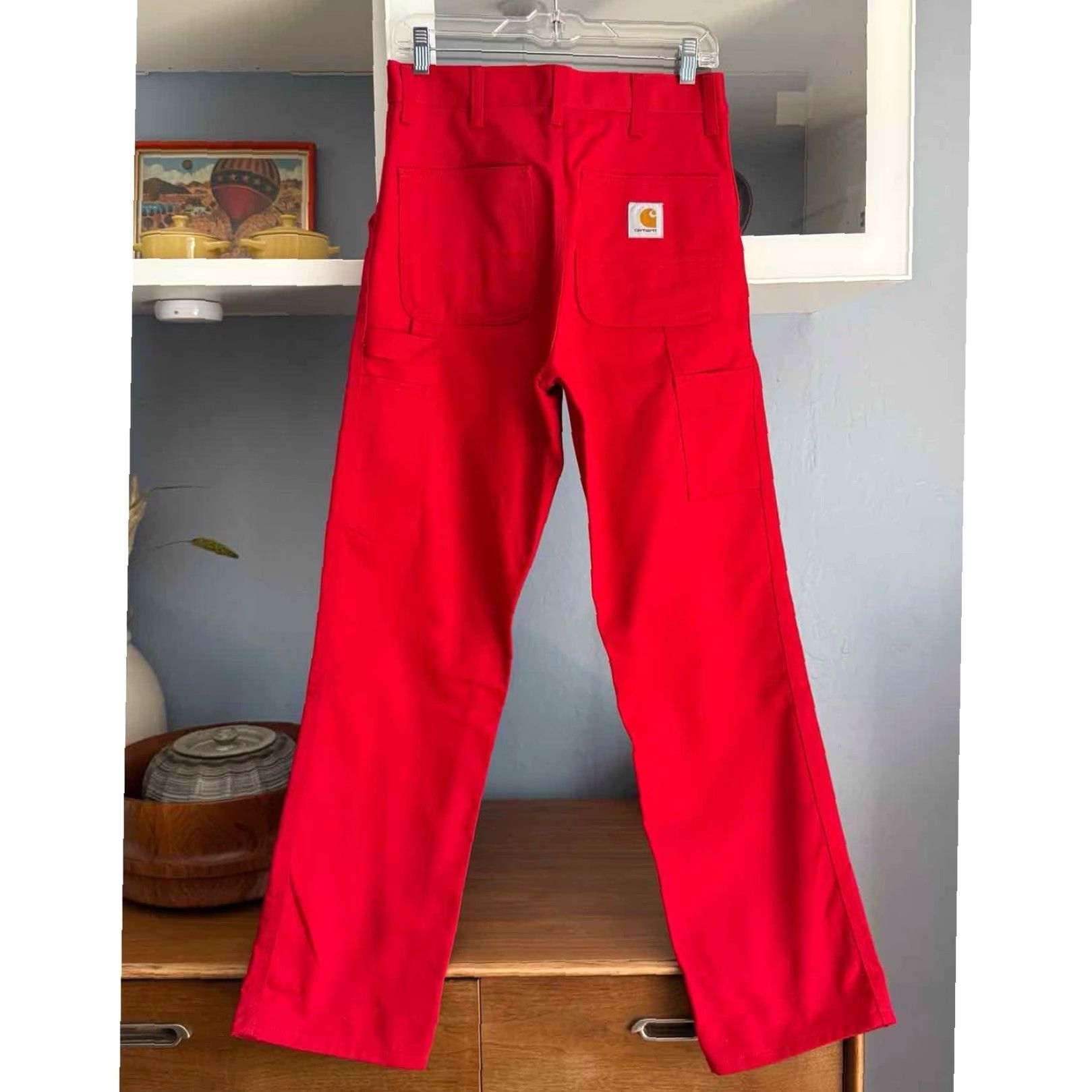 Carhartt Wip VINTAGE Carhartt WIP Single Knee Pants Relaxed Straight Fit Rigid Cardinal Red 28/32 Size US 28 / EU 44 - 2 Thumbnail