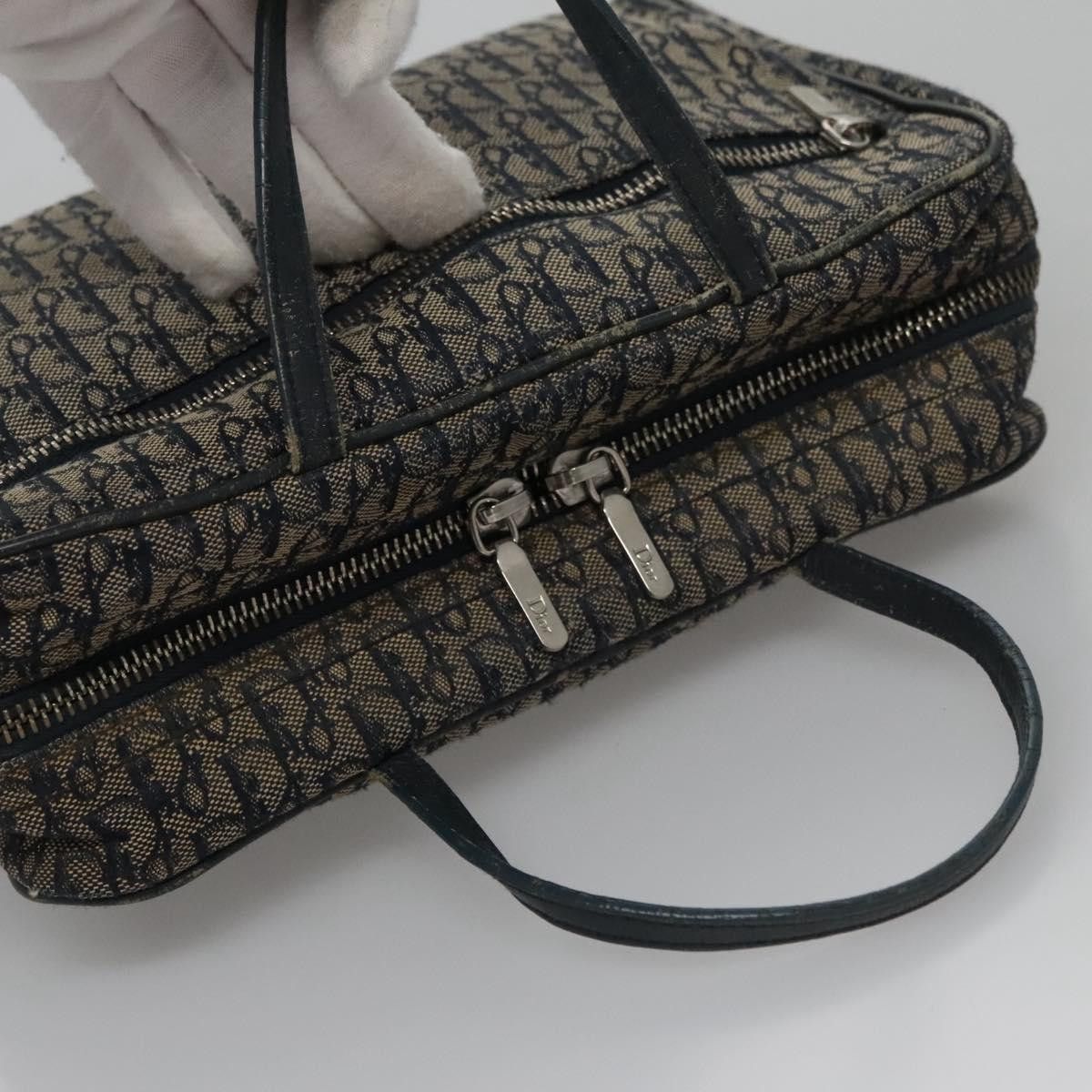 Dior DIOR Trotter Canvas Hand Bag Navy Size ONE SIZE - 6 Thumbnail