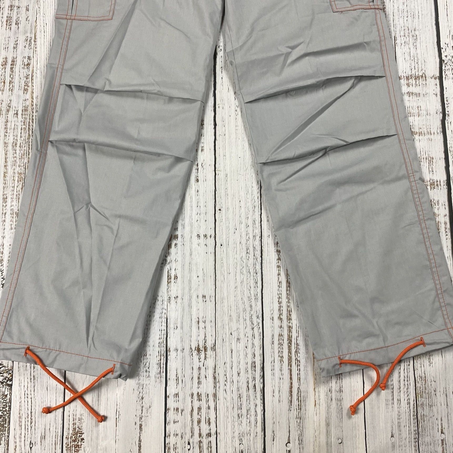 Vintage VTG UFO PARACHUTE PANTS Cargo WOMENS 12 Mercury Grey/Orange NWT Size 34" / US 12 / IT 48 - 3 Thumbnail
