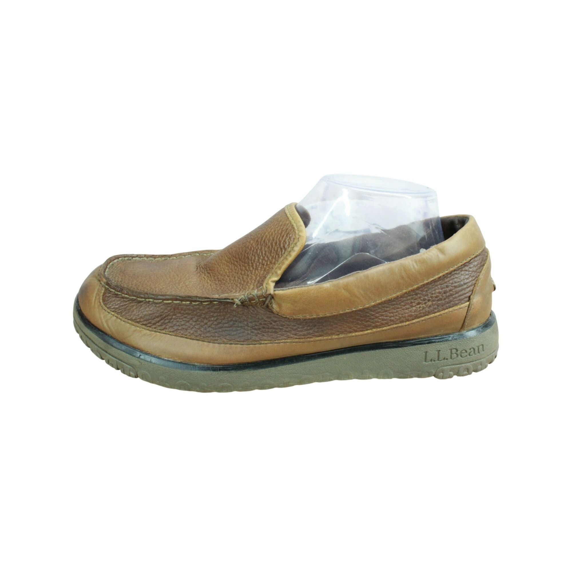L.L. Bean LL Bean All Week Men's Brown Leather Shearling Moccasins Size US 9 / EU 42 - 1 Thumbnail