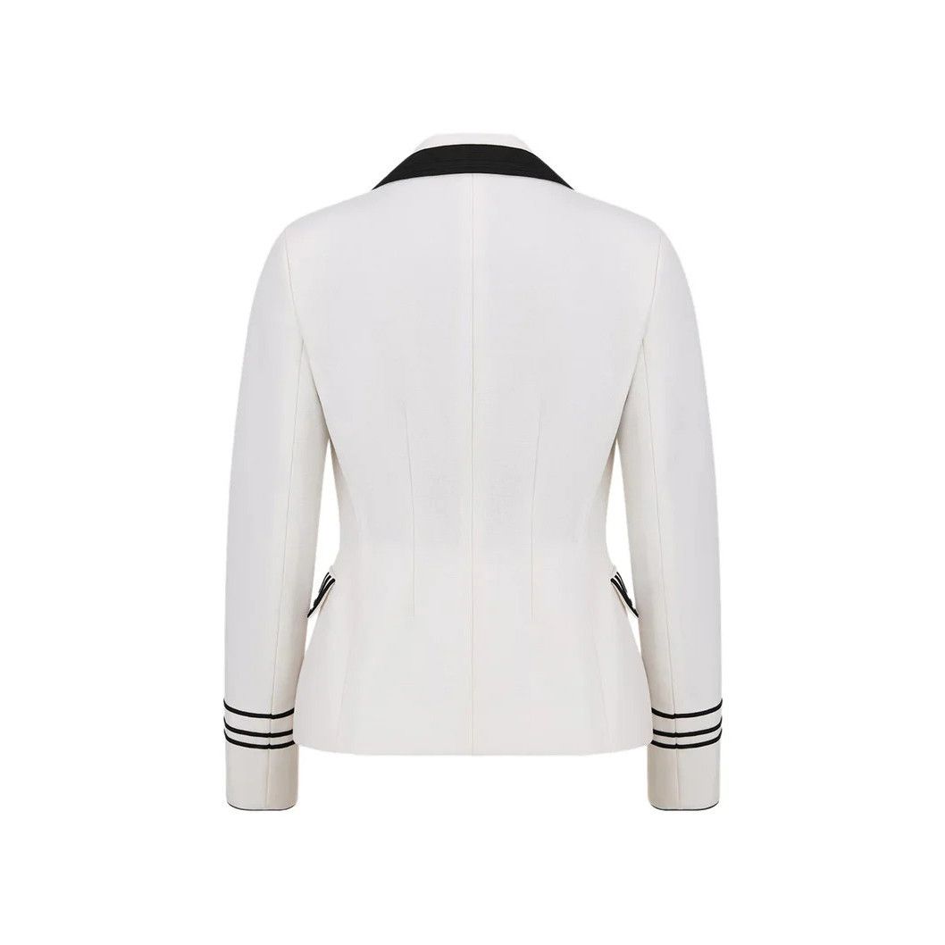Dior DIOR $5100 Ecru Wool FItted Jacket New & Authentic (Women's Size M / US 6-8 / IT 42-44 - 2 Thumbnail