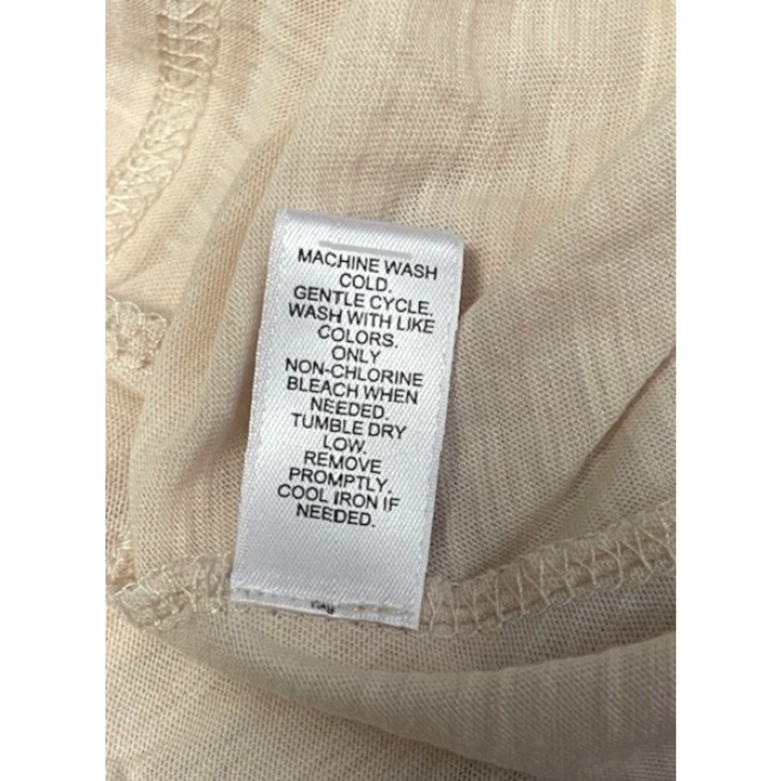 Vintage VINTAGE 90s Y2K Top Womens Medium Bell Sleeve Blouse Geometric Southwestern Fairy Grunge Hippie Boho Cotton Blend Jersey Beige Size M / US 6-8 / IT 42-44 - 7 Thumbnail
