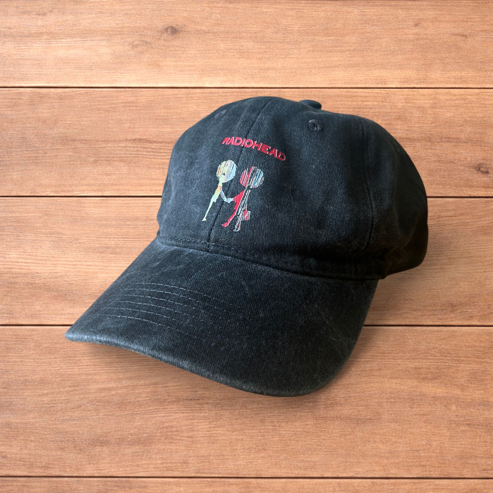 Japanese Brand Vintage style Radiohead cap hat in washed grey. Size ONE SIZE - 1 Thumbnail