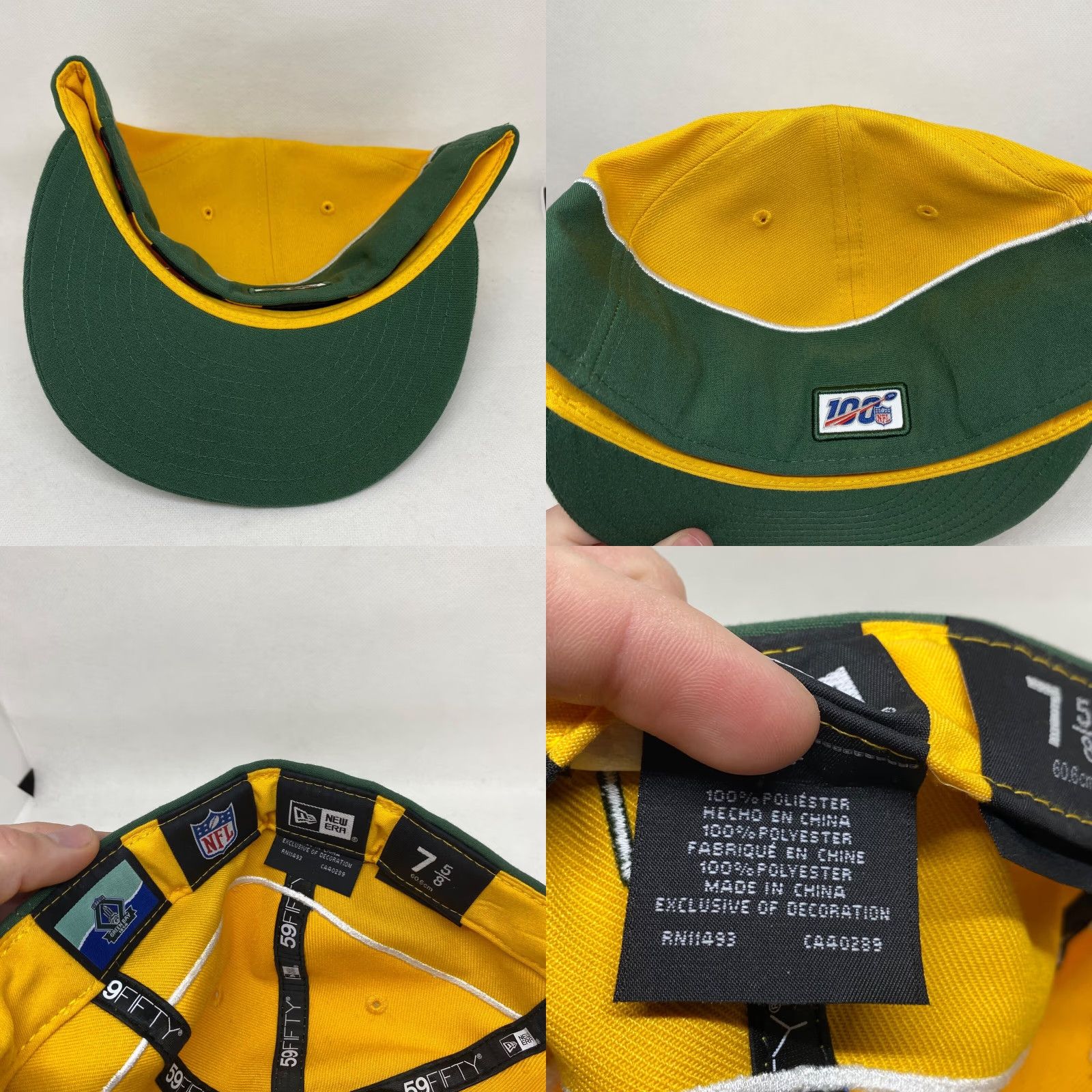 New Era GREEN BAY PACKERS Hat Cap NEW ERA Fitted 7 5/8 Football NFL 100TH Retro 59FIFTY Size ONE SIZE - 8 Thumbnail