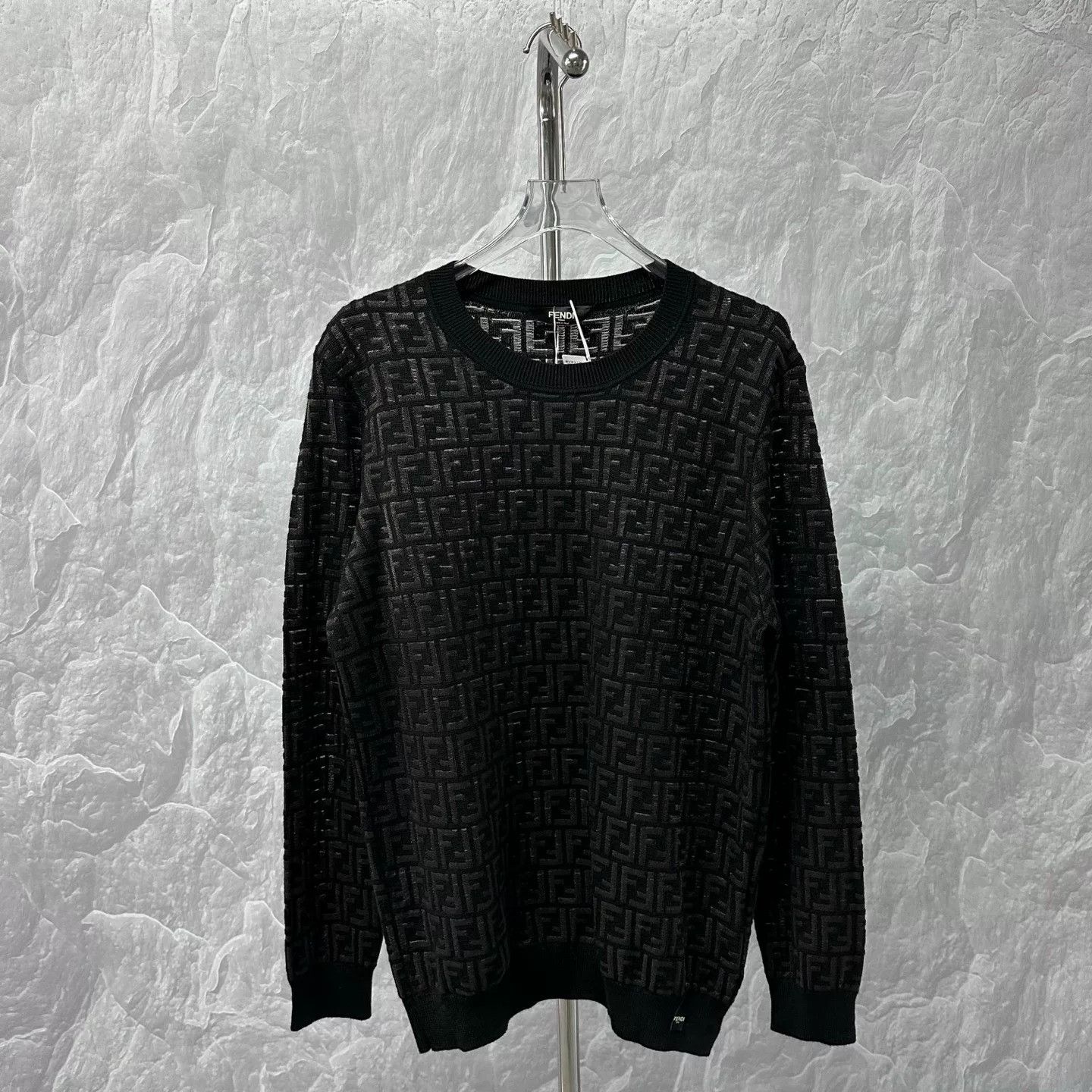 Fendi fendi double f knit long sleeve top Size XL / US 12-14 / IT 48-50 - 1 Thumbnail