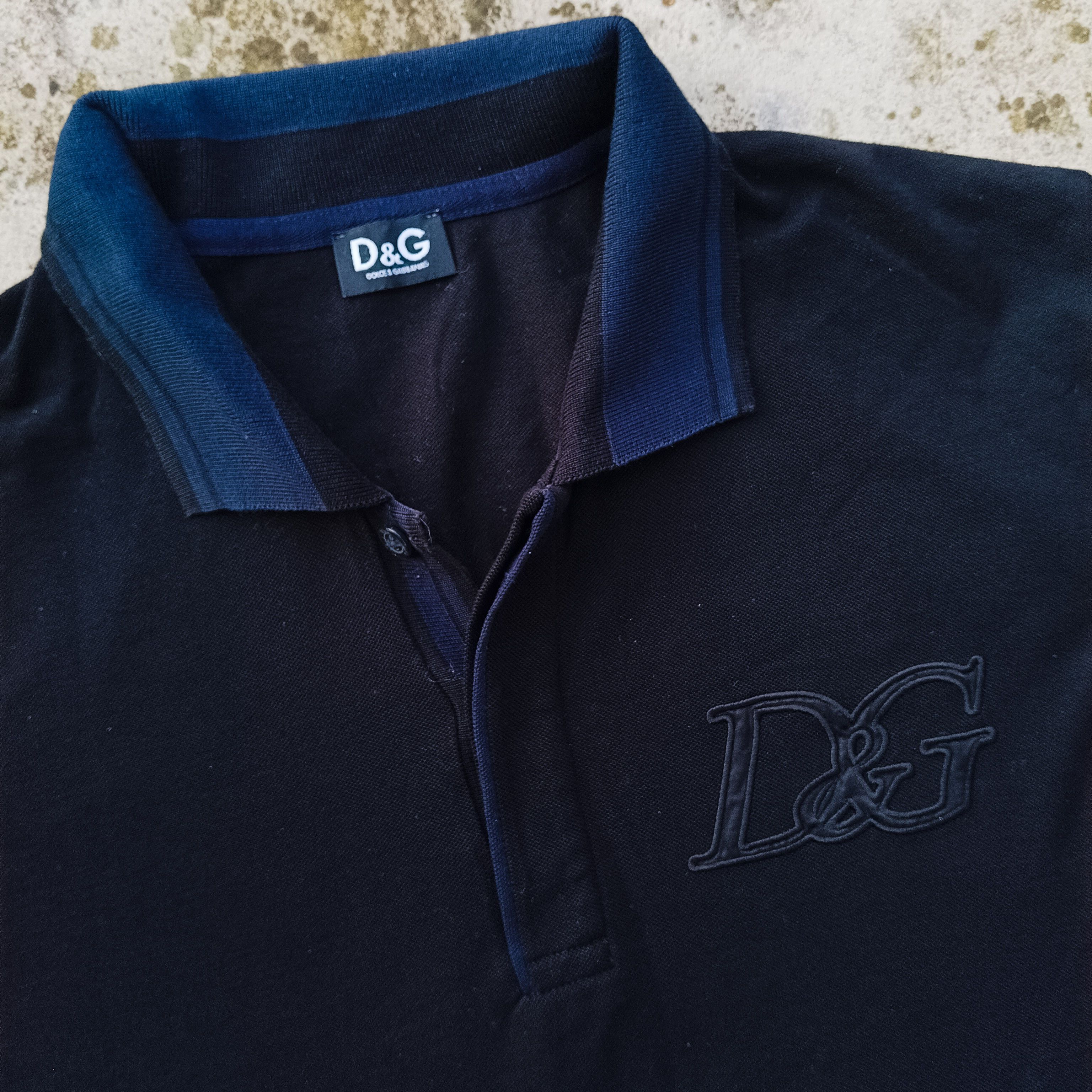 Designer × Dolce & Gabbana dolce gabbana longsleeve polo navy blue Size US XL / EU 56 / 4 - 3 Thumbnail