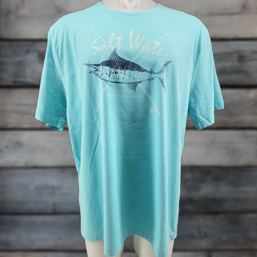 Izod VINTAGE Izod Saltwater Game Fish Relaxed Classic Men's T-Shirt 2XL Teal Size US XXL / EU 58 / 5 - 1 Thumbnail