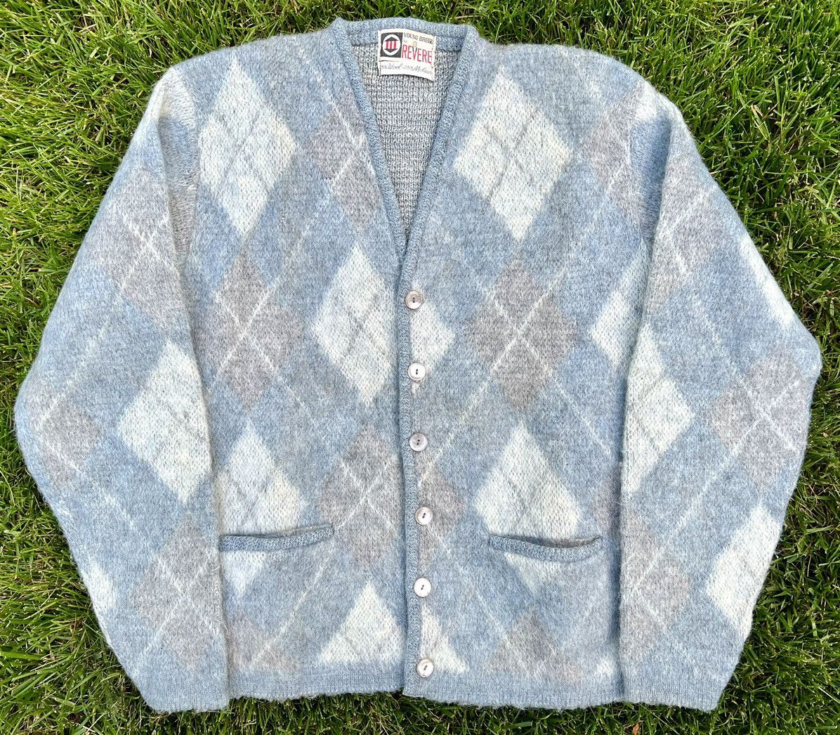 Vintage Young Breed By Revere Mens M Cardigan Mohair Wool Sweater Size US M / EU 48-50 / 2 - 1 Thumbnail