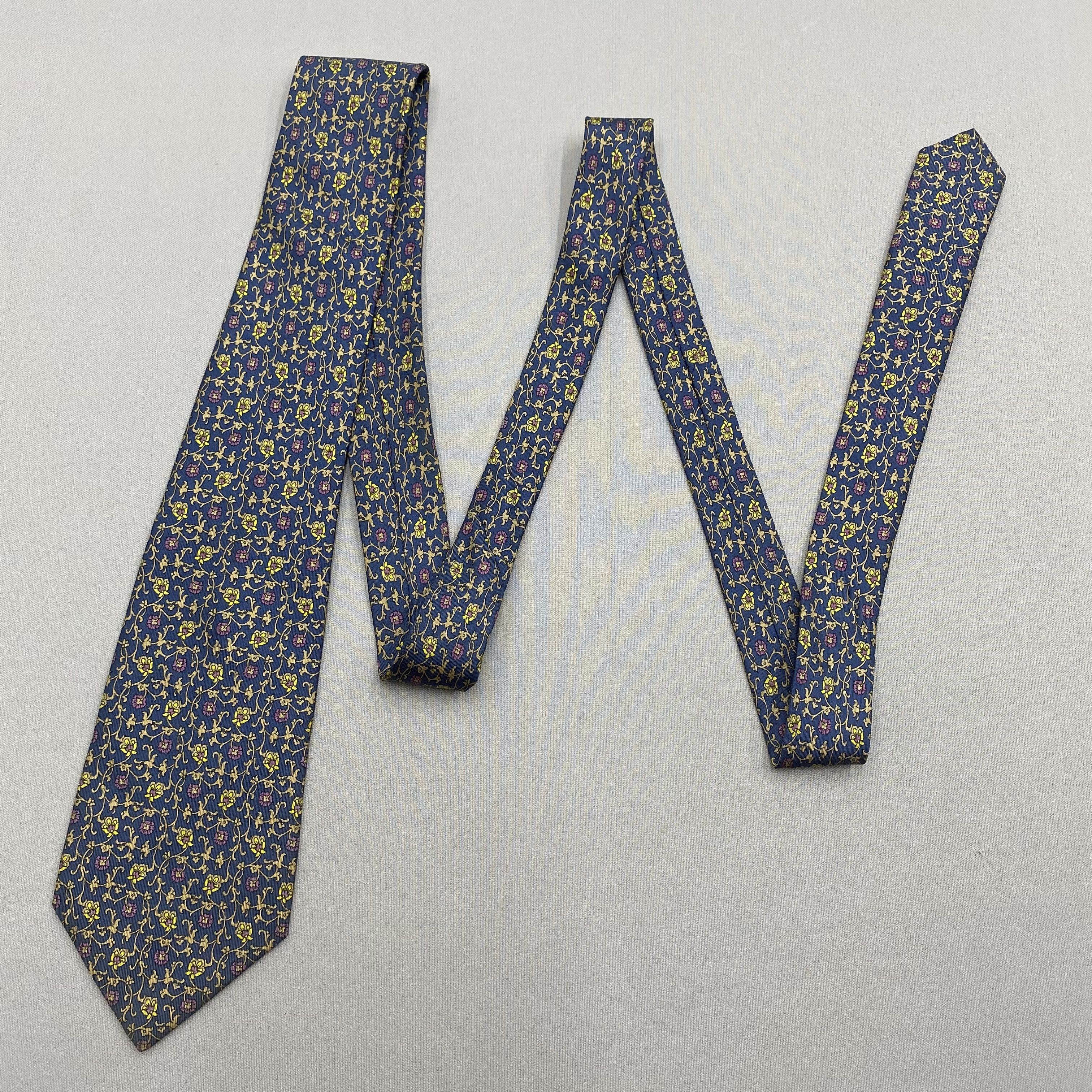 Japanese Brand Vintage Nina Ricci SILK Necktie Cravate Pure Silk Neck Tie Size ONE SIZE - 5 Thumbnail