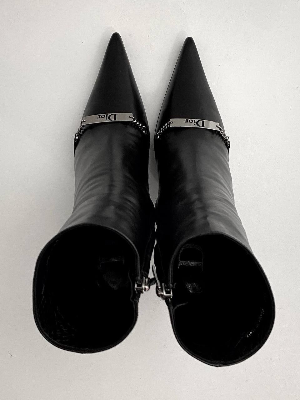 Dior Dior x Galliano Chain Logo Black Leather Archive Boots Y2K Size US 6.5 / IT 36.5 - 10 Thumbnail