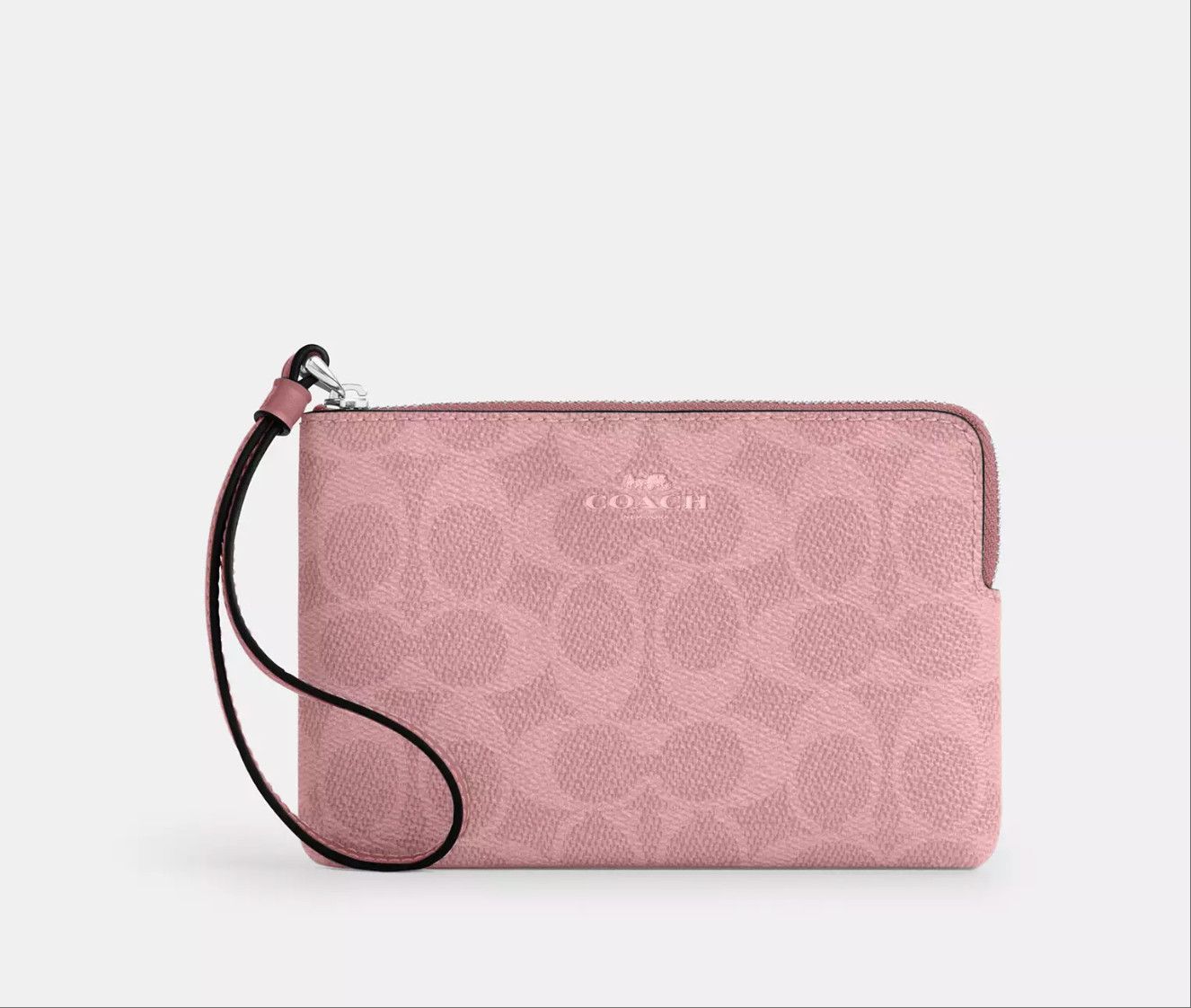 Coach Corner Zip Wristlet In Signature Canvas CAQ75 Size ONE SIZE - 3 Thumbnail