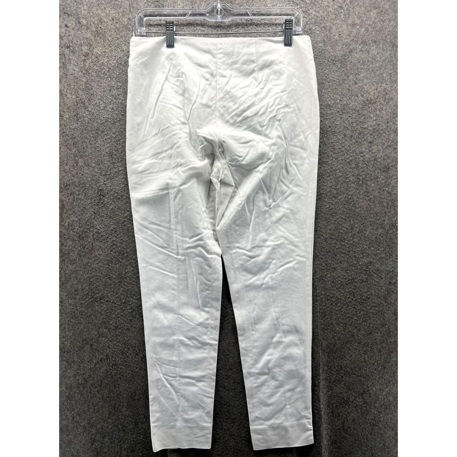 Brooks Brothers Brooks Brothers Pants Womens 4 White Twill Slim Ankle Side Zip Dress Trousers Size 27" / US 4 / IT 40 - 2 Thumbnail