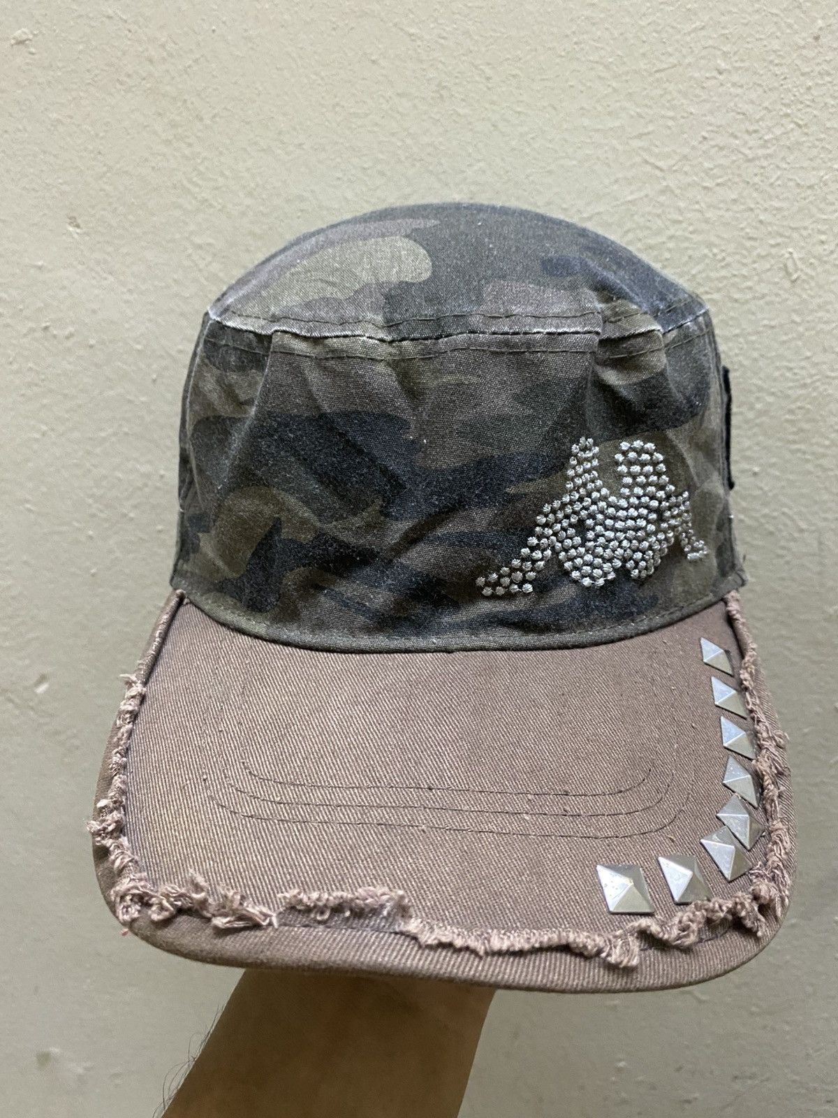 Kappa × Vintage 🔥 DISTRESSED KAPPA STUDDED CAMO CADET HAT Size ONE SIZE - 1 Thumbnail