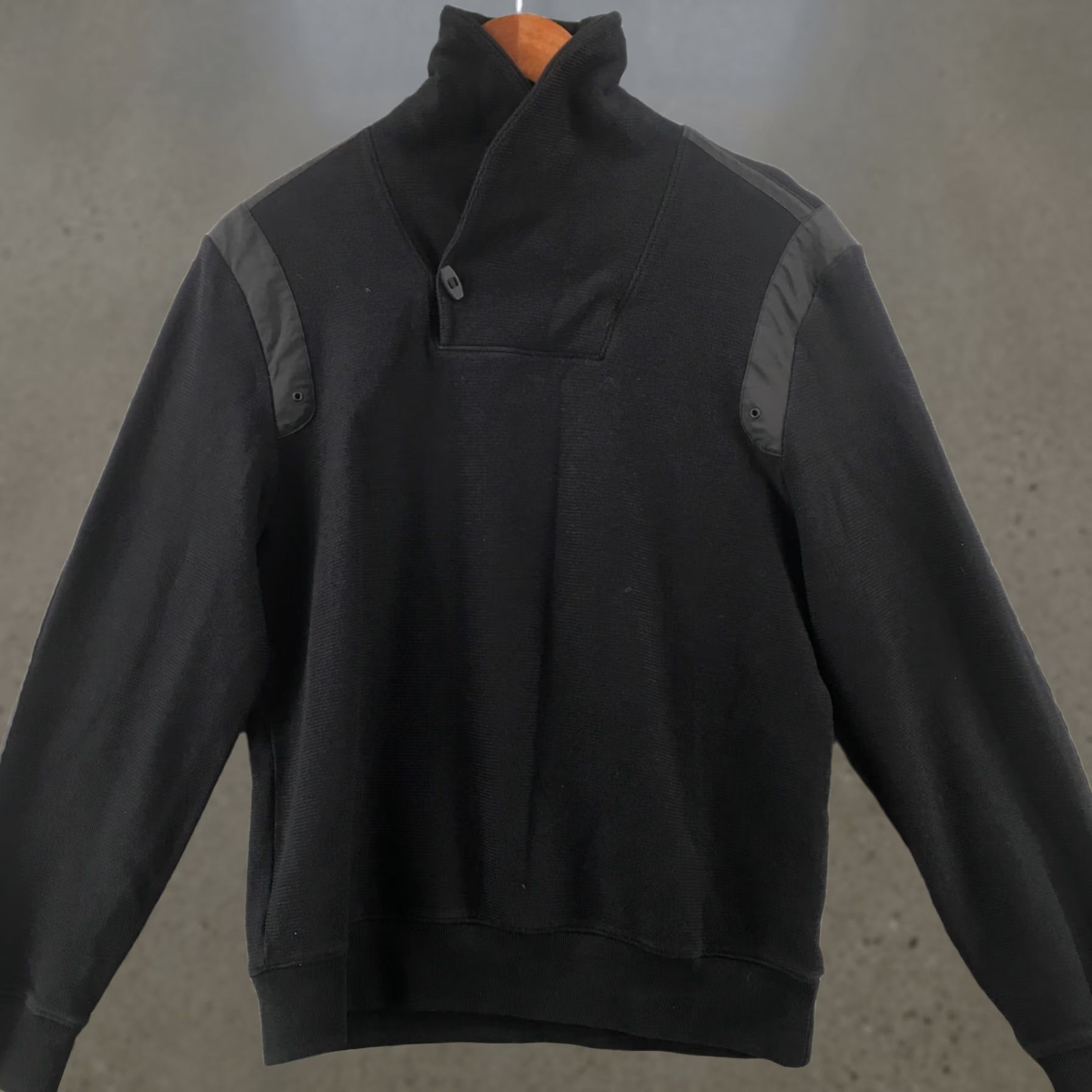 Calvin Klein Calvin Klein Sweatshirt Mens Medium Solid Black Mock Neck Long Sleeves Pullover Size US M / EU 48-50 / 2 - 1 Thumbnail