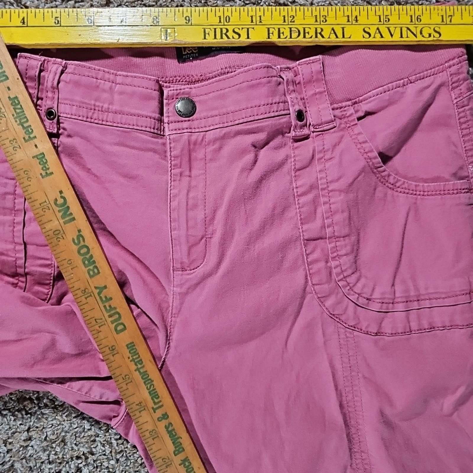 Lee Lee Relaxed Fit 16P Pink Capris Size 38" / US 16 / IT 52 - 4 Thumbnail