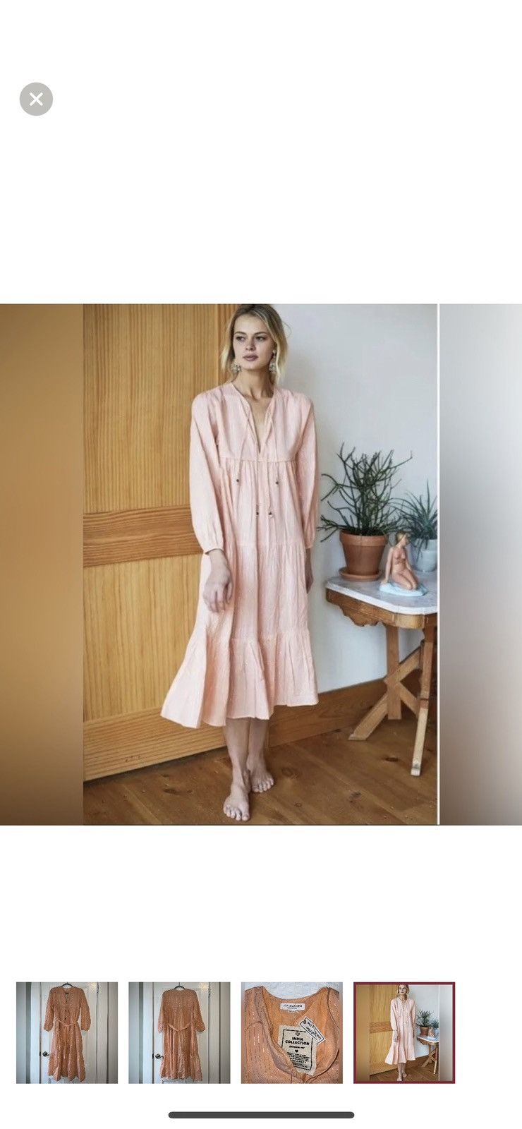 image of NWT Emerson Fry Heirloom Midi Dress in Pink, Women's (Size Small)