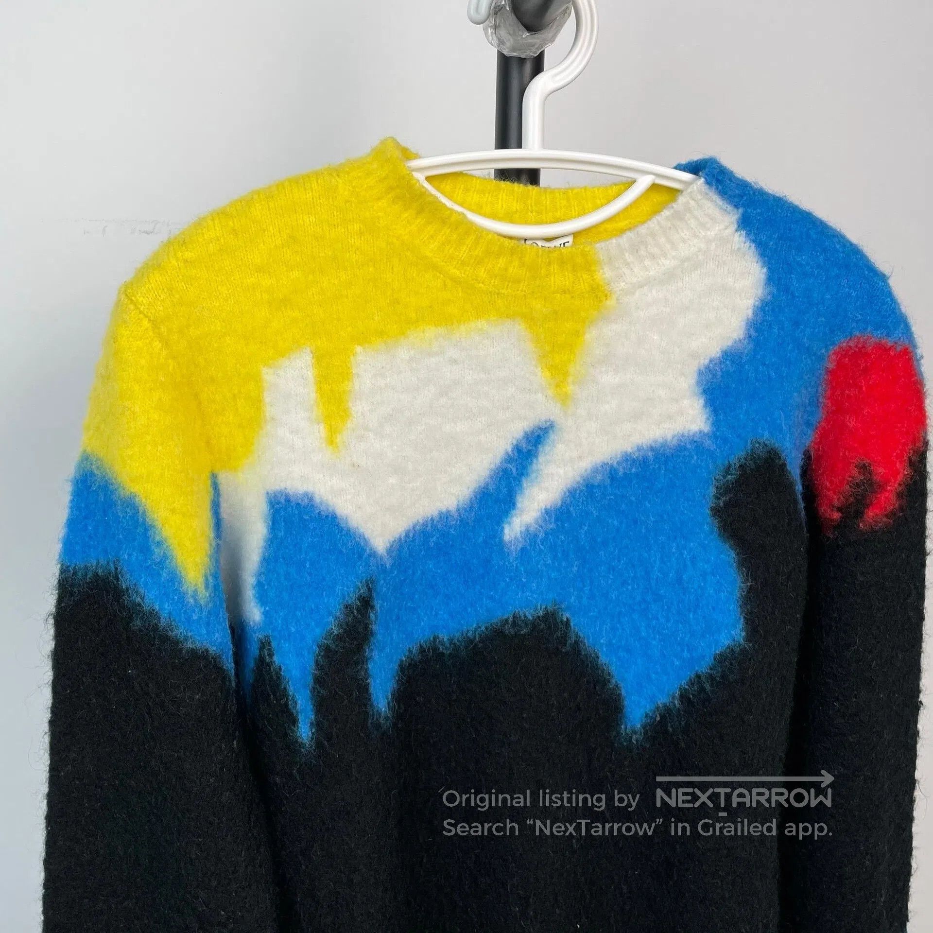 Loewe Loewe Color Block Logo Knit Round-neck Top| Size M / US 6-8 / IT 42-44 - 9 Thumbnail