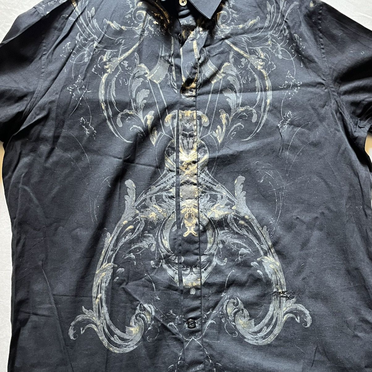 Just Cavalli Just Cavalli Black Printed Button Up Shirt Size 52 Size US L / EU 52-54 / 3 - 2 Thumbnail