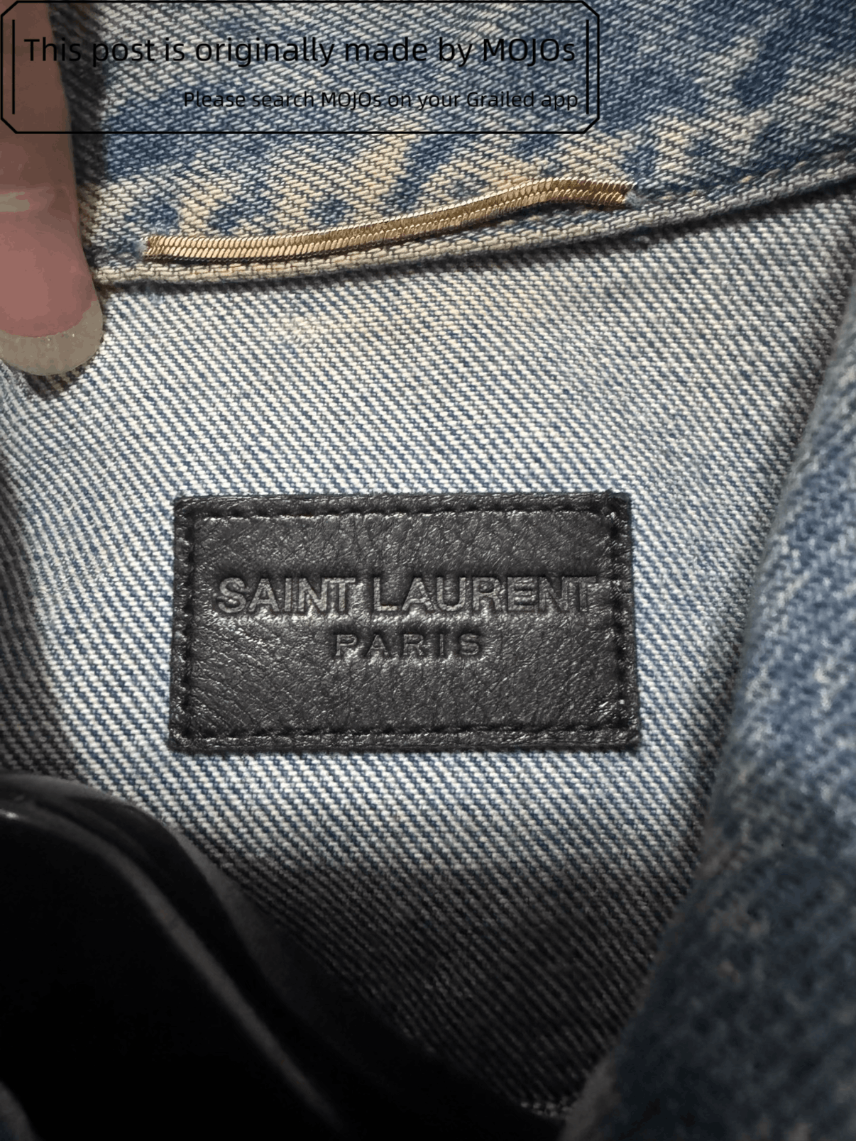 Saint Laurent Paris Saint Laurent Paris 16AW Sleeve Patch Denim Jacket mojos1224 Size US S / EU 44-46 / 1 - 6 Thumbnail