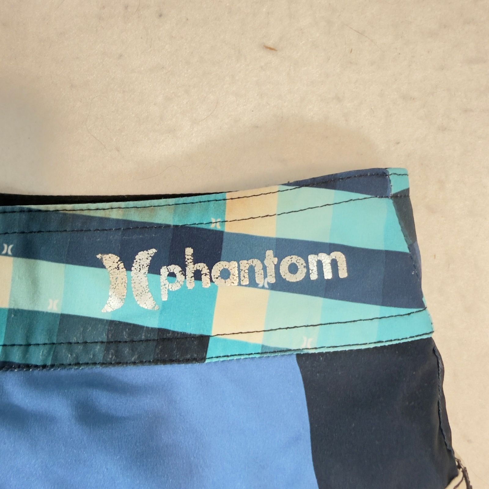 Hurley Hurley Men’s 34 Board Shorts Blue Plaid Trunks Recycled Poly Size US 34 / EU 50 - 4 Thumbnail