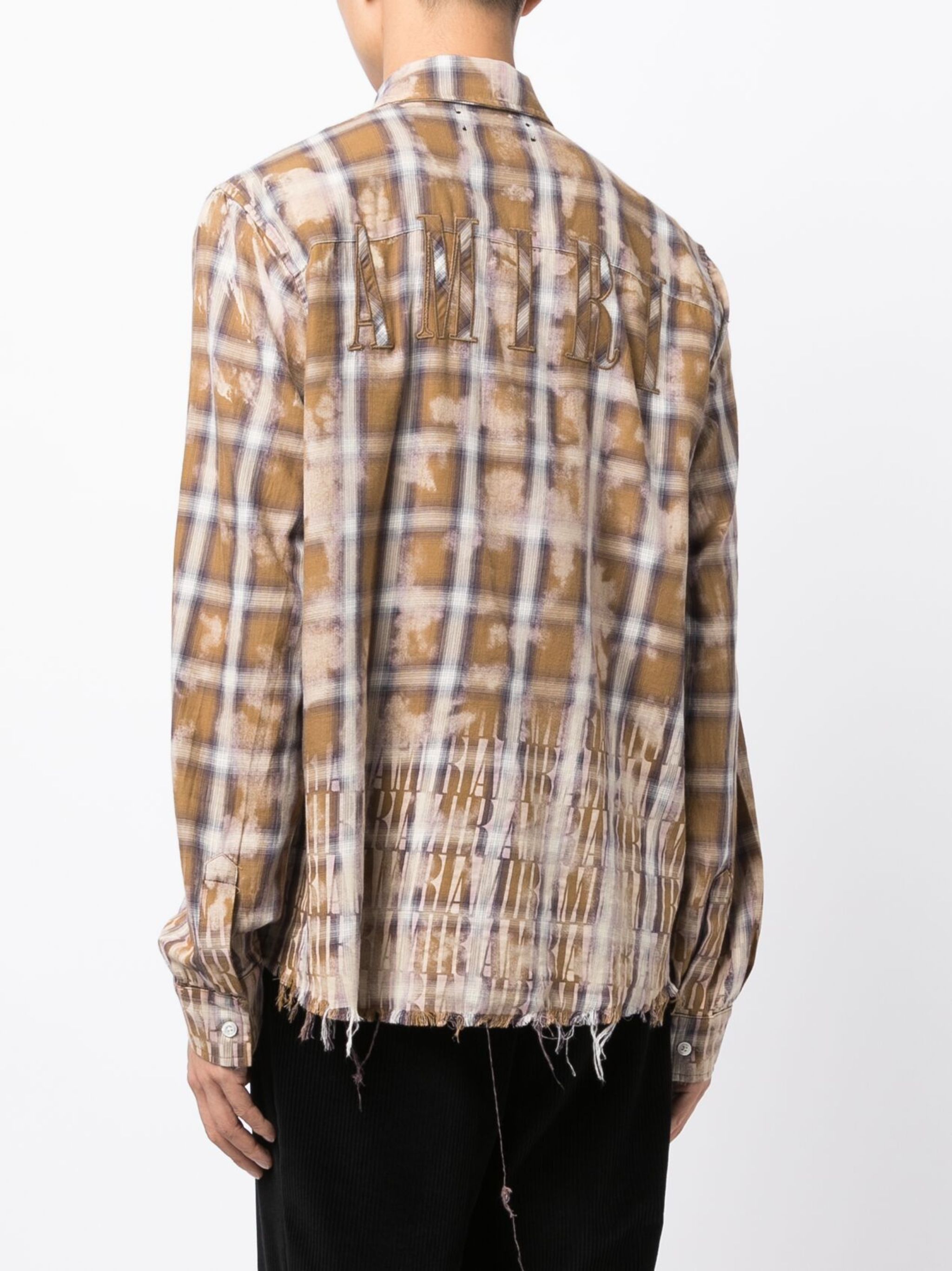 Amiri o1w1db10125 Bleached Flannel Shirt in Multicolor Size US XL / EU 56 / 4 - 4 Thumbnail
