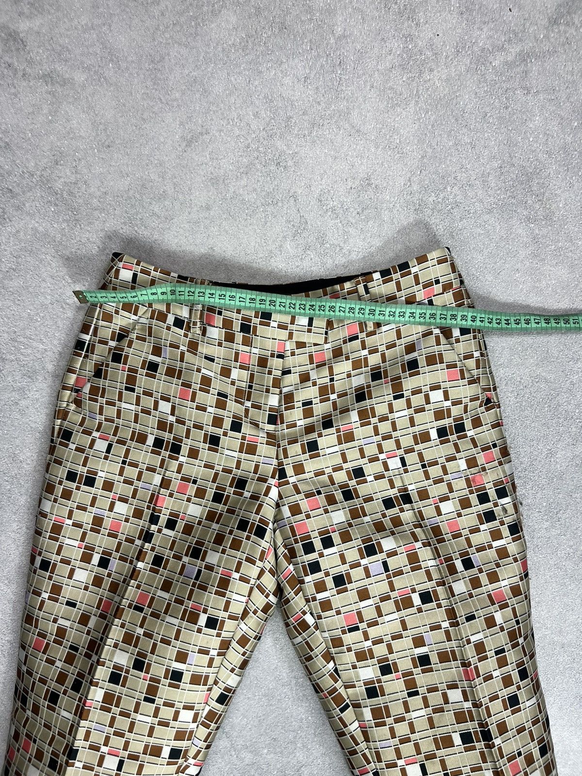 Fendi Fendi Women's Made In Italy Wool Silk Blend Geometric Print Size 42S - 14 Thumbnail