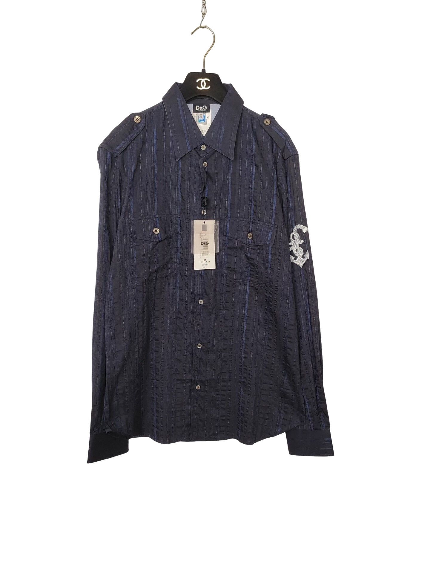 Dolce & Gabbana D&G Anchor Embroidery Button Up Shirt Size M Size US M / EU 48-50 / 2 - 1 Thumbnail