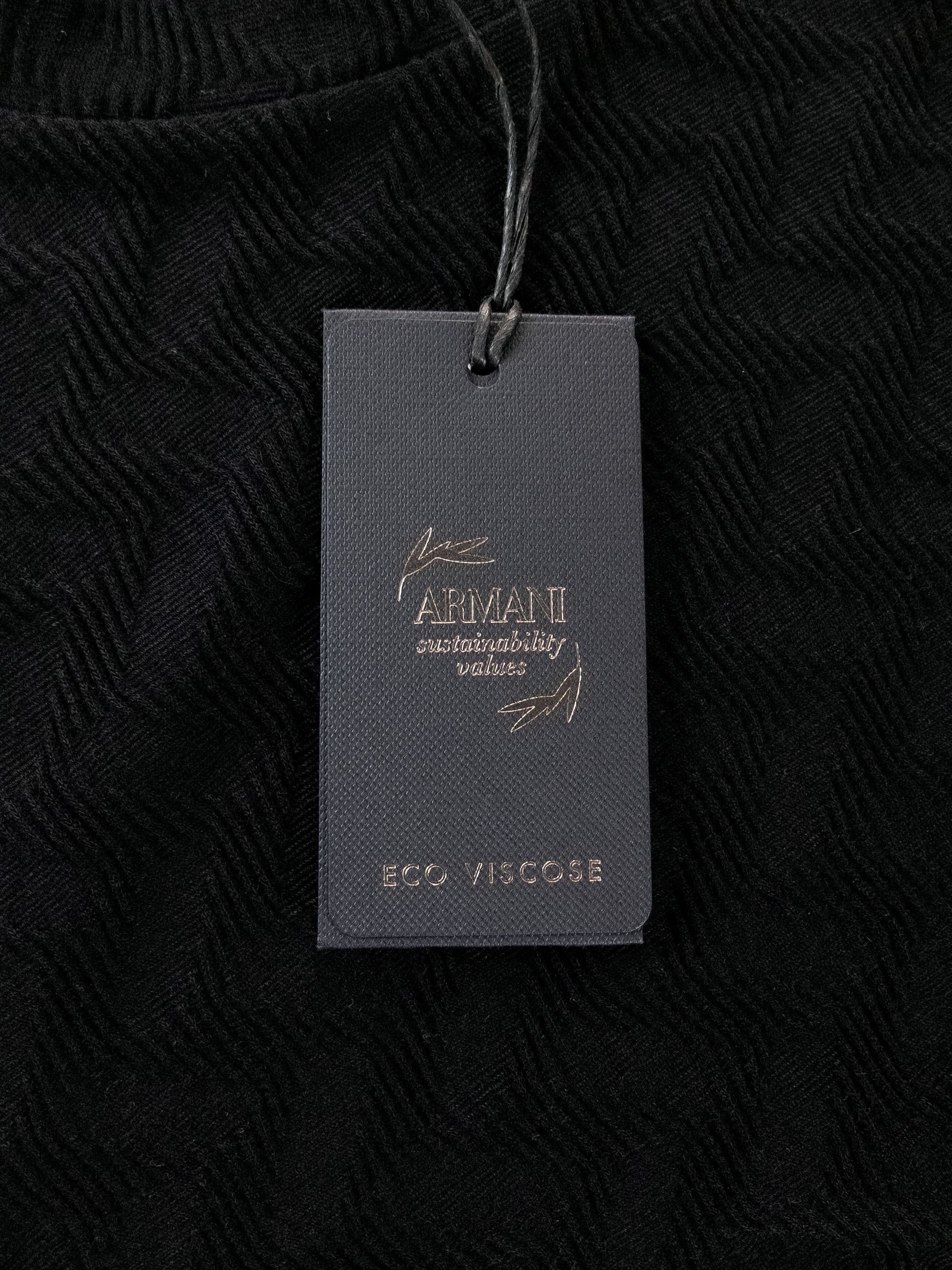 Giorgio Armani GIORGIO ARMANI mainline black zigzag pattern t-shirt Size US M / EU 48-50 / 2 - 8 Thumbnail