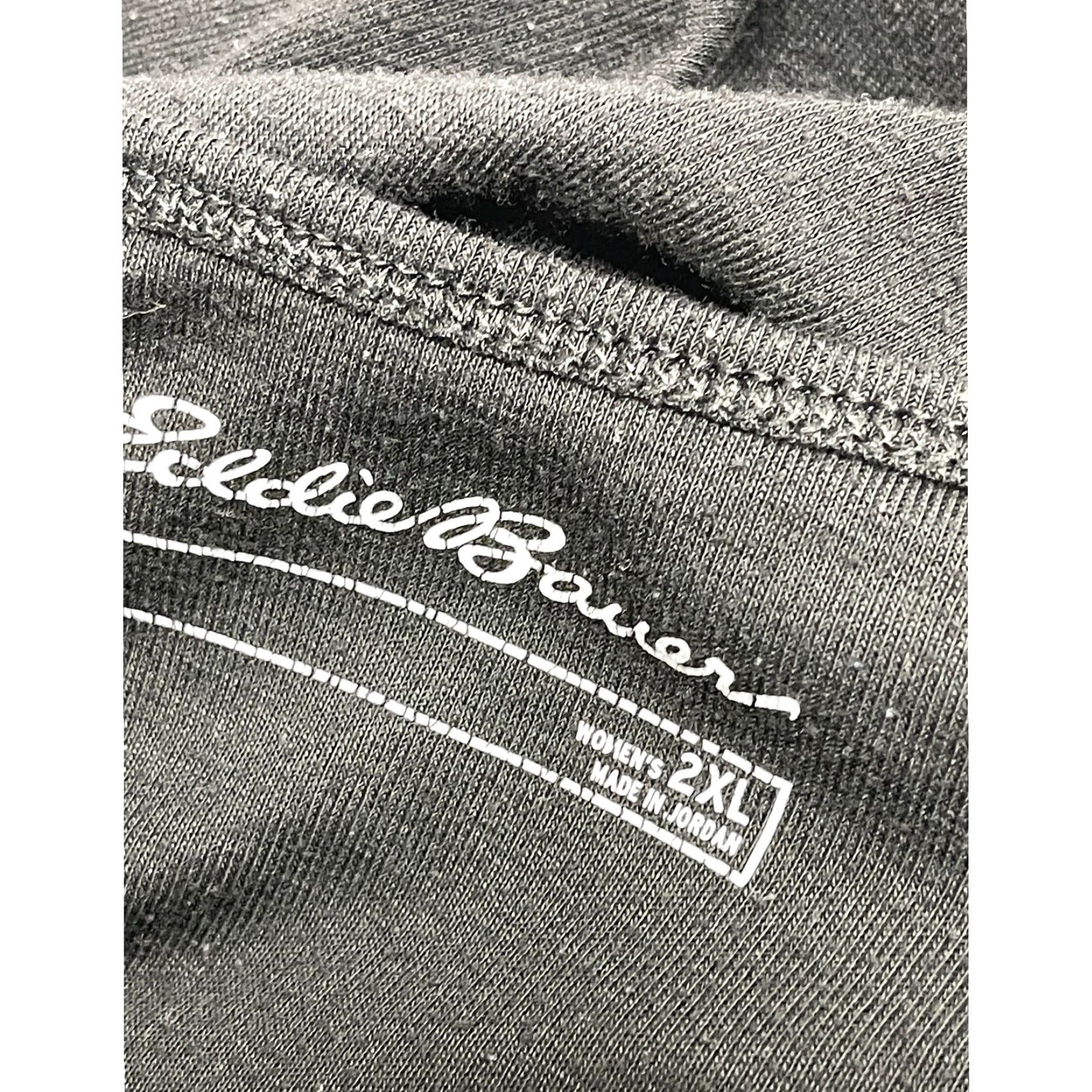 Eddie Bauer VINTAGE Eddie Bauer Shirt 2XL Black Long Sleeve Scoop Neck Minimalist PILLING Size XXL / US 16-18 / IT 52-54 - 4 Thumbnail
