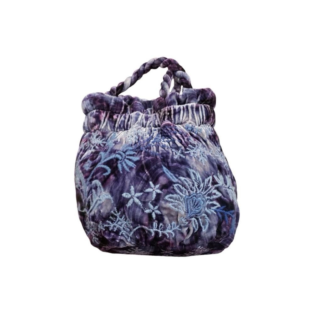 Designer Johnny Was Azure Purple Velvet Floral Bag Size ONE SIZE - 5 Thumbnail