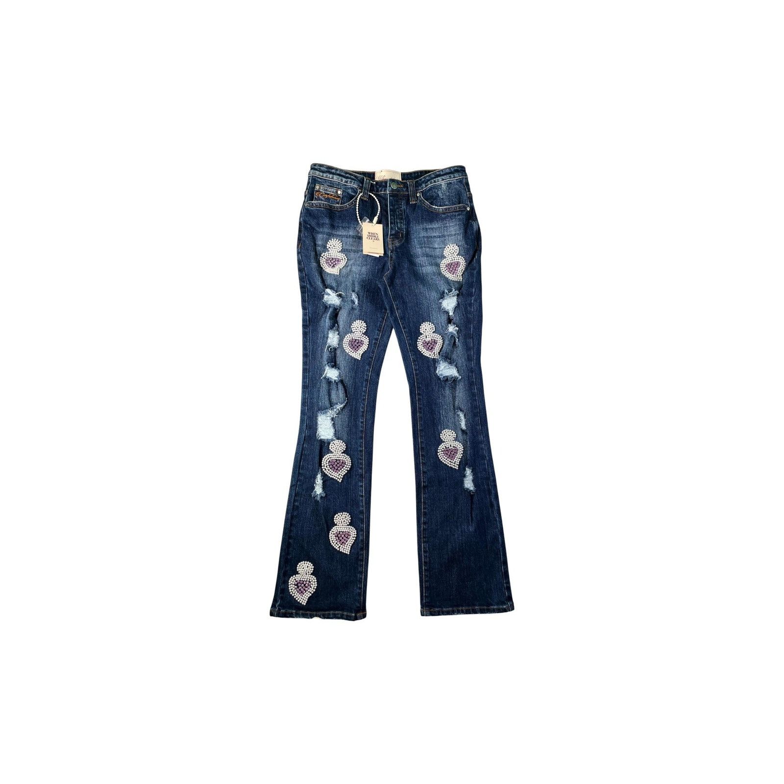 Whensmokeclears When Smoke Clears "Fumi Diamond" Dark Wash Jeans Size US 32 / EU 48 - 1 Thumbnail