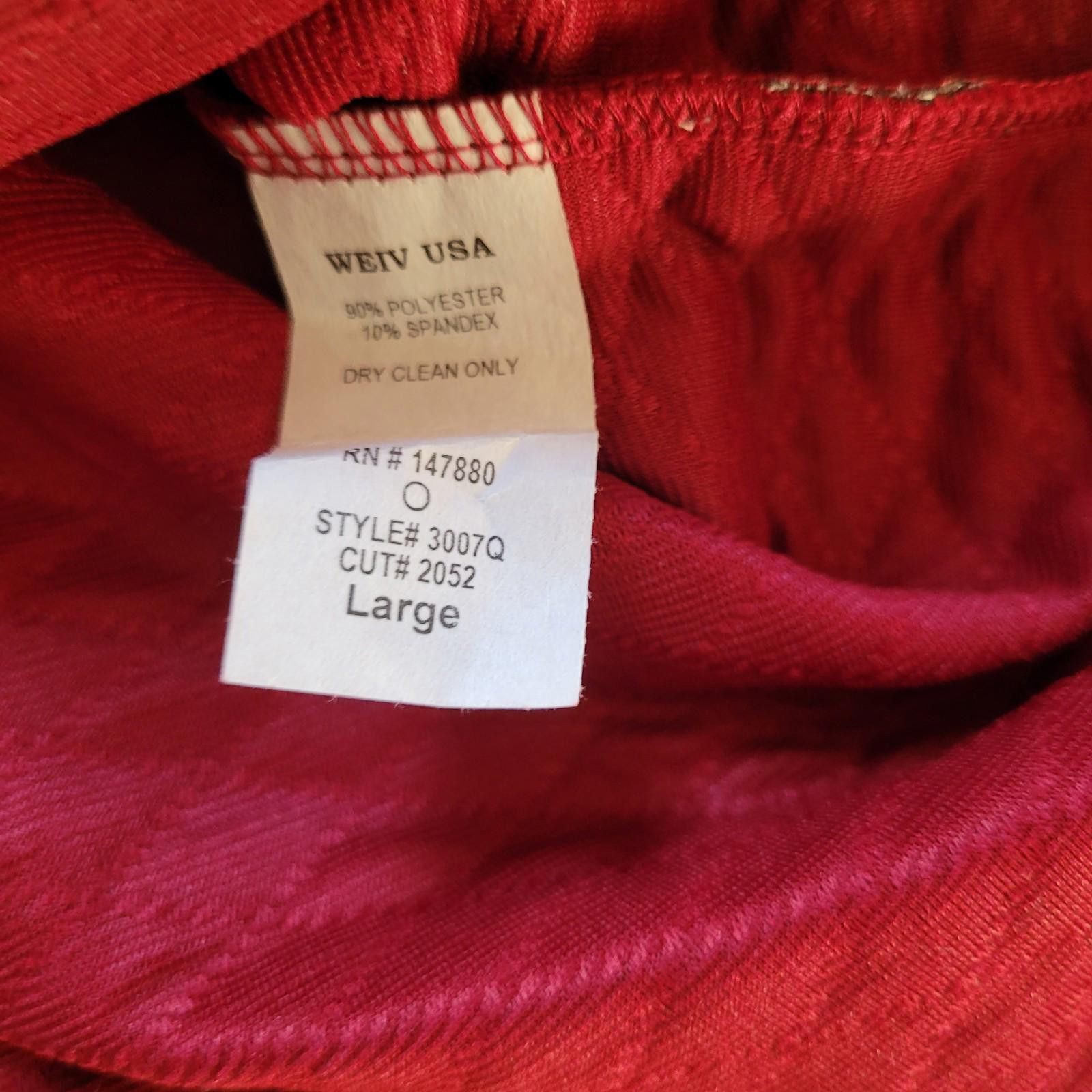 Stuart Weitzman Men's Large Red Pullover Hoodie with High-Low Hem Size US L / EU 52-54 / 3 - 4 Thumbnail