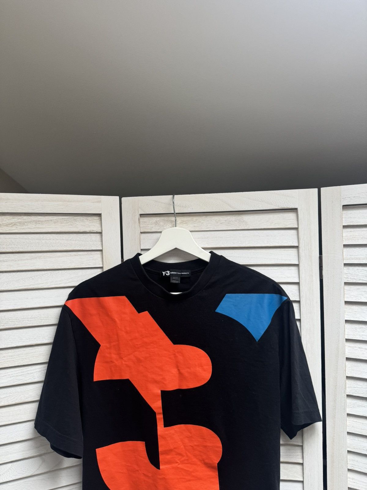 Adidas Men’s Luxury T Shirt Adidas Y3 YOHJI YAMAMOTO Black Big Log Size US XS / EU 42 / 0 - 3 Thumbnail