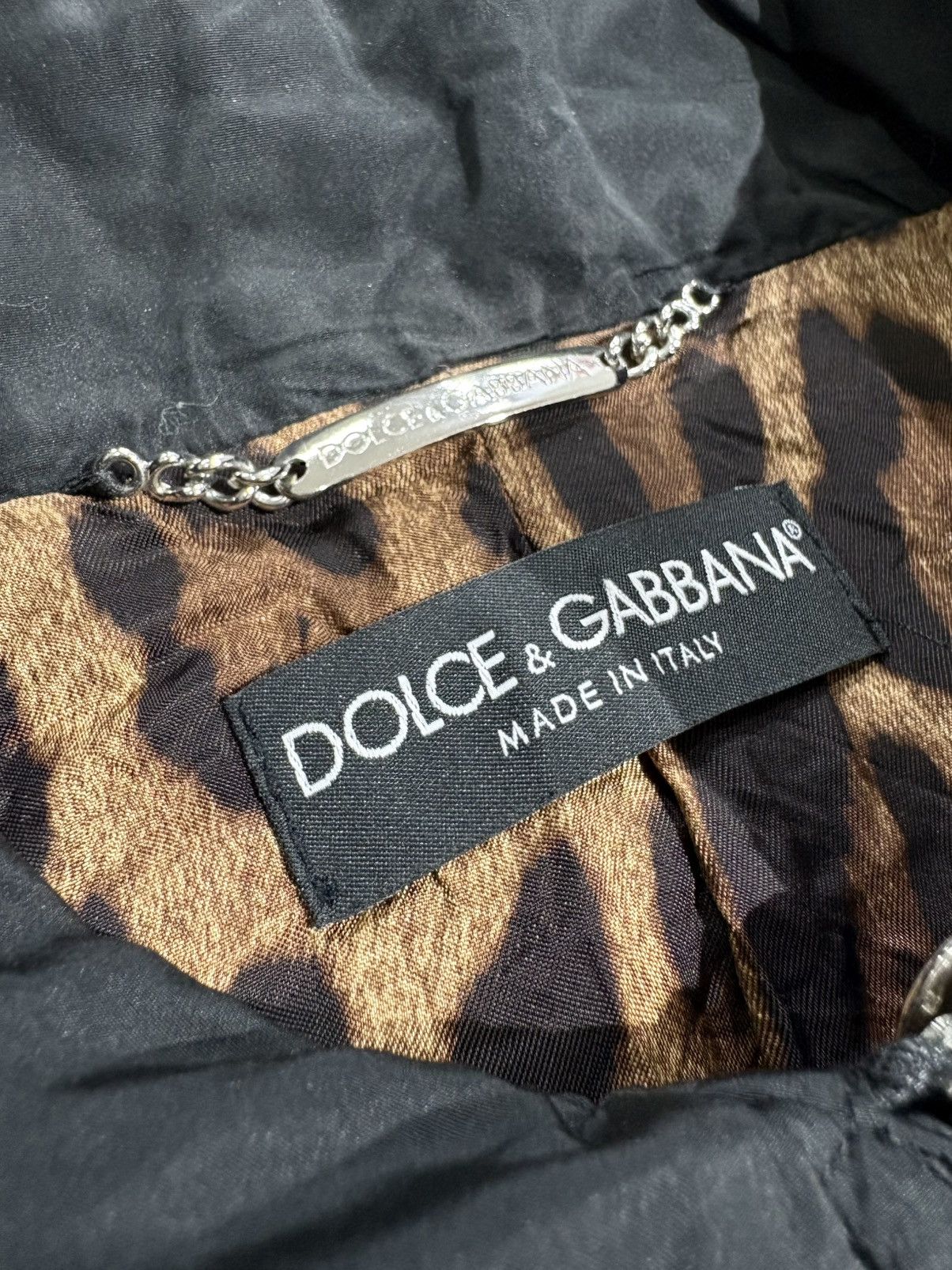Dolce & Gabbana Dolce & Gabbana Leopard Lined Field Jacket / Safari Jacket Size S / US 4 / IT 40 - 5 Thumbnail