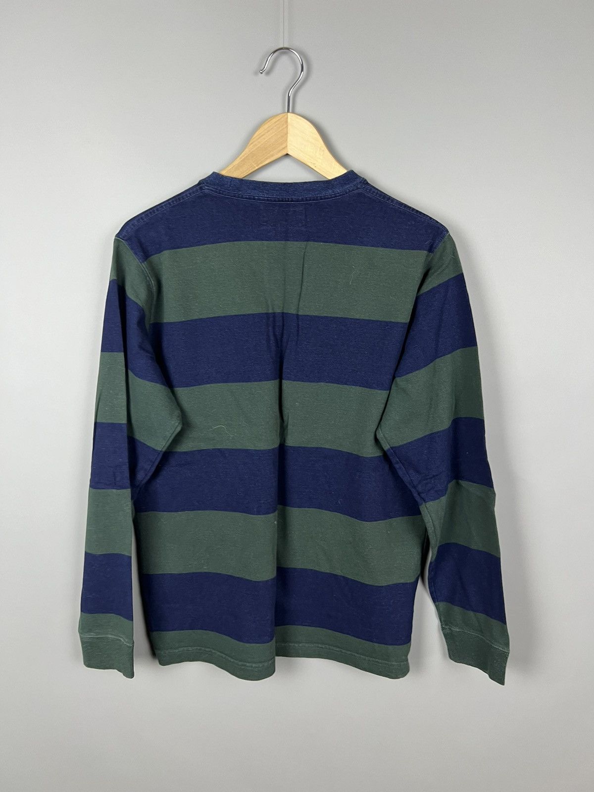 Beams Japan Beams+ Stripe blue green cotton Long Sleeve Rare Size US M / EU 48-50 / 2 - 11 Thumbnail