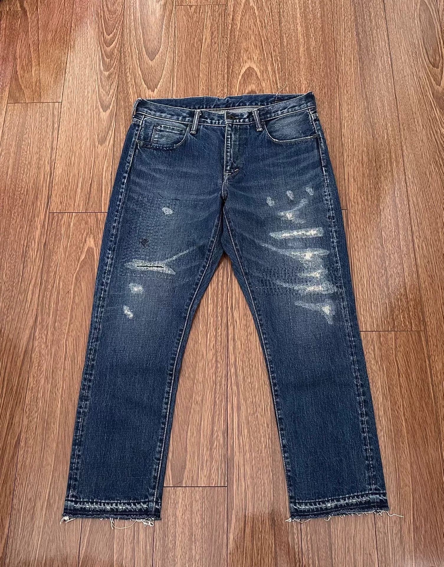 KURO KURO Distressed Denim Jeans Made in Japan Size US 32 / EU 48 - 1 Thumbnail