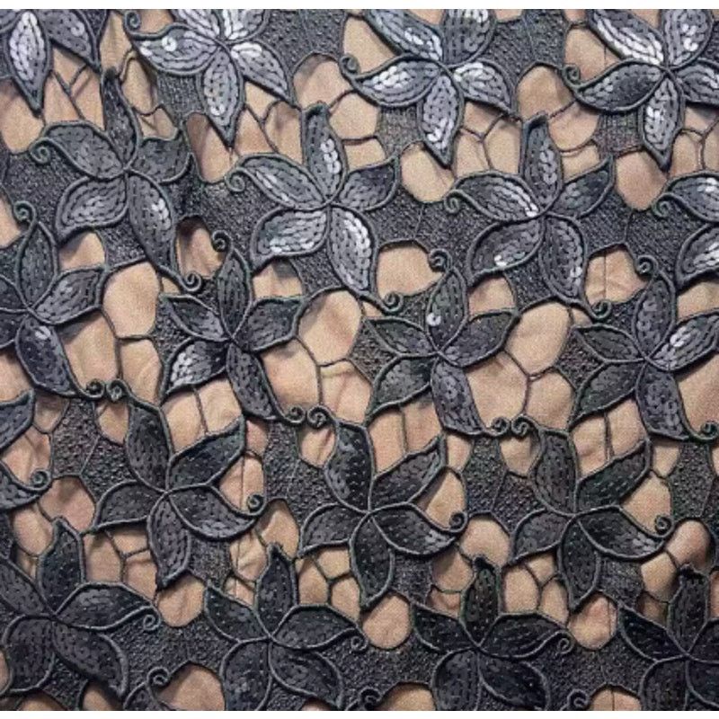 Theia Black Floral Dress Size 6