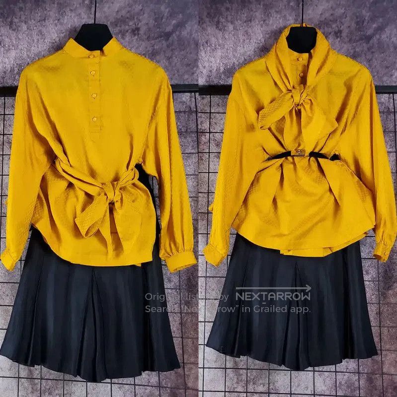 Dior Dior Yellow Long Sleeve Cotton Check Shirt . Size M / US 6-8 / IT 42-44 - 1 Thumbnail
