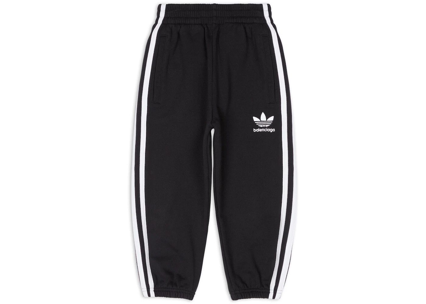 image of O1Srvl11E0424 Kids Balenciaga / Adidas Sweatpants In Black (Size 28)