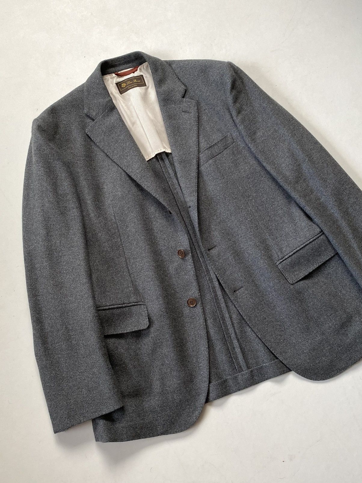 Loro Piana 🔥RRp 3740$ Loro Piana 100% Cashmere Goatskin Grey Blazer Size 42R - 4 Thumbnail