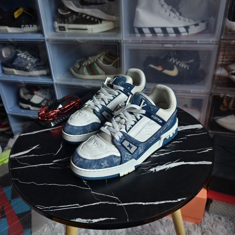 Louis Vuitton Louis Vuitton Denim Low-Top Fashion Sneakers 0089 Size US 8 / EU 41 - 1 Thumbnail