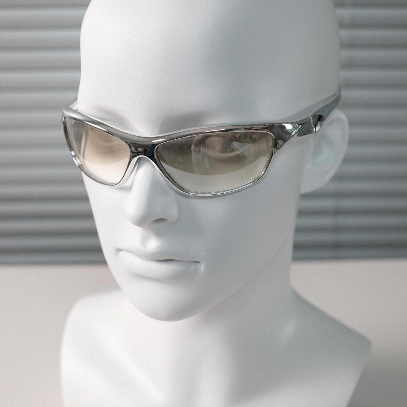 Japanese Brand Vtg Y2k Avant Garde Futuristic Transparent Grey Sunglasses Size ONE SIZE - 4 Thumbnail