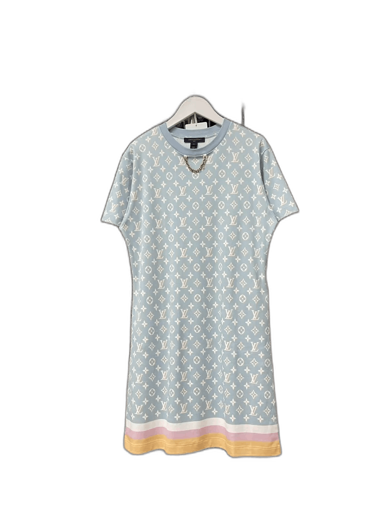 Louis Vuitton Louis Vuitton Logo Short Sleeve Dress Size S / US 4 / IT 40 - 1 Thumbnail