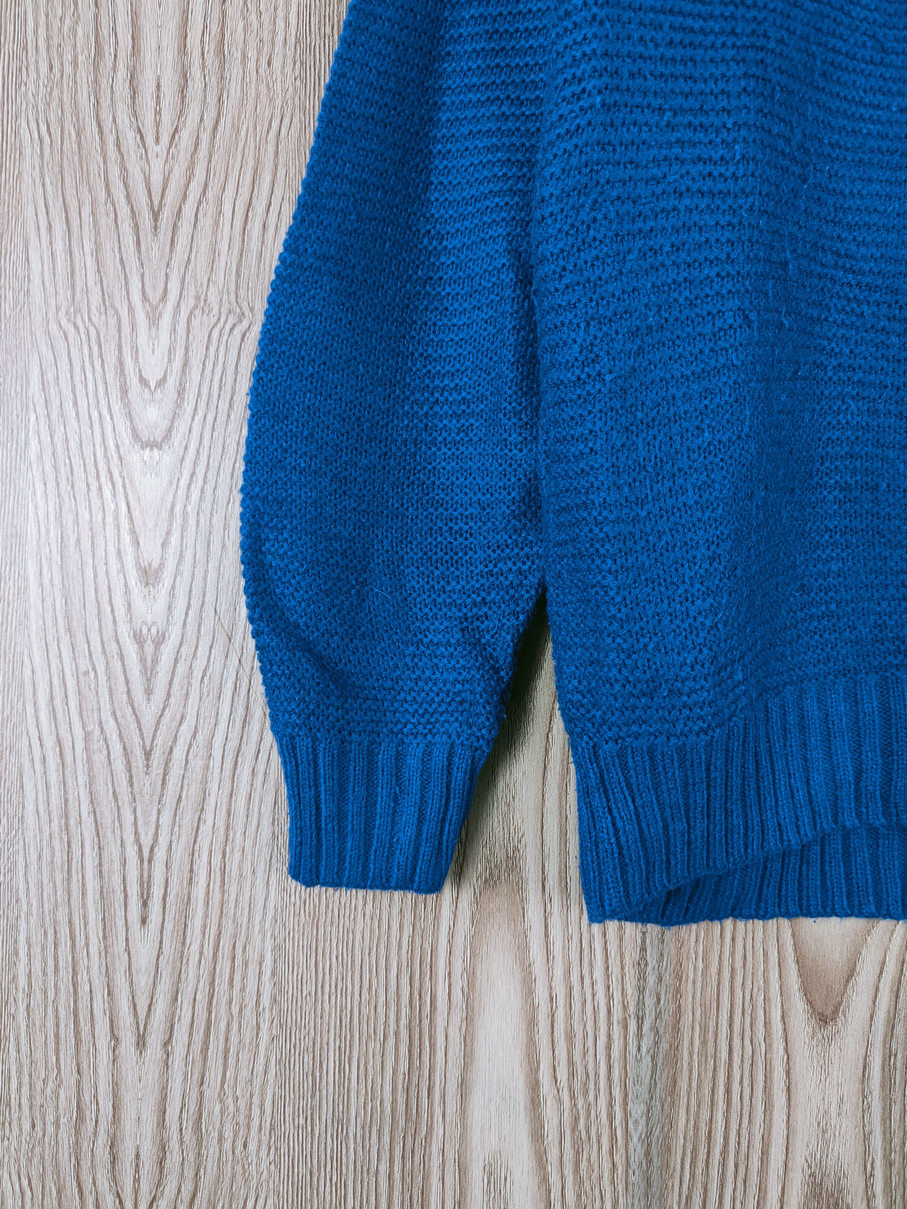 Japanese Brand Japanese Brand Blue Knitwear Sweatshirts #W136 Size M / US 6-8 / IT 42-44 - 4 Thumbnail