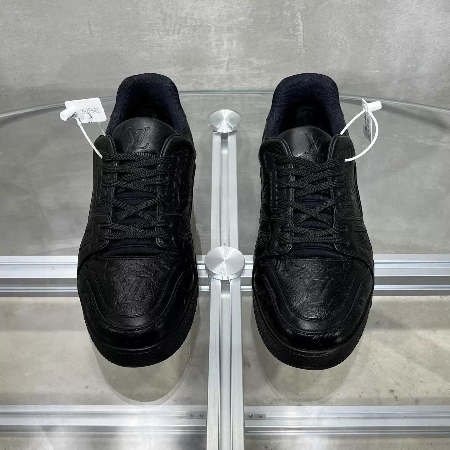 Louis Vuitton LV Trainer Black Embossed UK7.5 41.5 Size US 8.5 / EU 41-42 - 1 Thumbnail