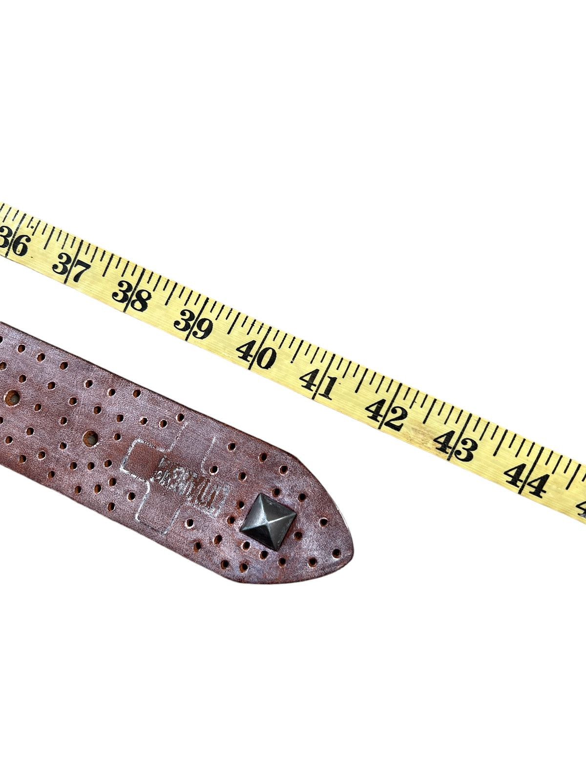 Genuine Leather × Handmade Beryll 🇺🇸 Handcrafted Studded Artisanal Leather Belt Size 34 - 10 Thumbnail