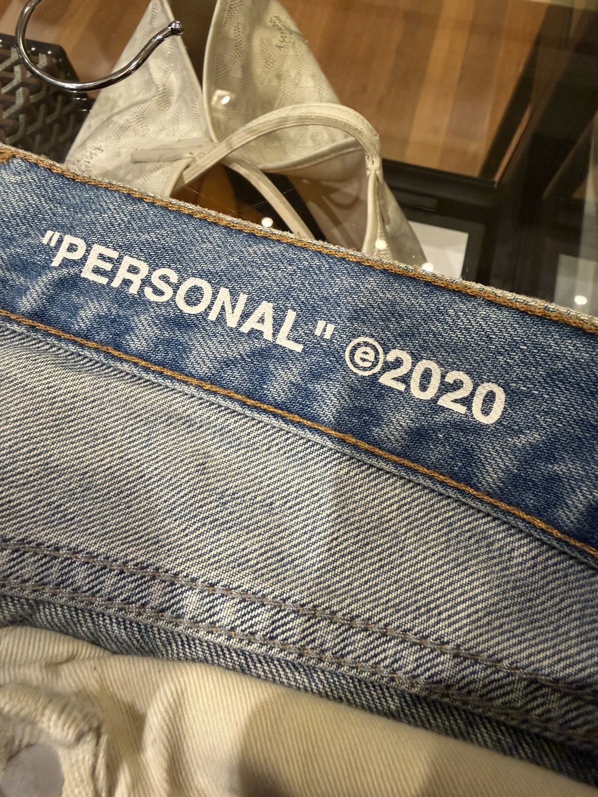 Off-White Off-White “Personal 2020” Blue Denim Jeans Size US 32 / EU 48 - 3 Thumbnail
