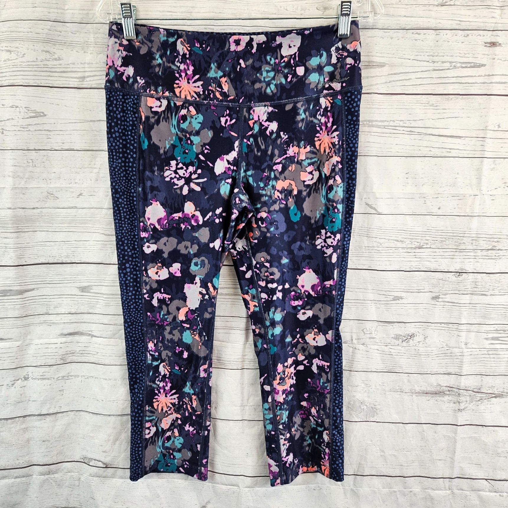 Eddie Bauer Eddie Bauer Womens Cropped Leggings M Multicolor Floral Activewear Size 32" / US 10 / IT 46 - 2 Thumbnail
